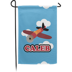 Airplane Small Garden Flag - Single Sided w/ Name or Text