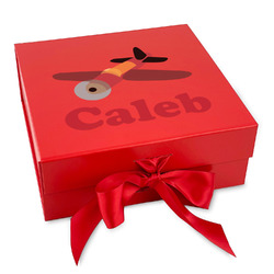 Airplane Gift Box with Magnetic Lid - Red