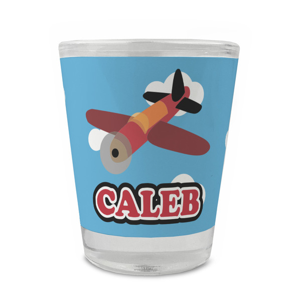 Custom Airplane Glass Shot Glass - 1.5 oz - Single (Personalized)