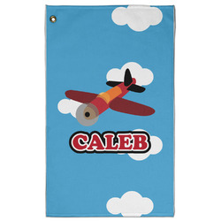 Airplane Golf Towel - Poly-Cotton Blend - Large w/ Name or Text