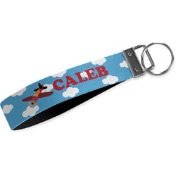Airplane Webbing Keychain Fob - Small (Personalized)
