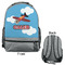 Airplane Large Backpack - Gray - Front & Back View