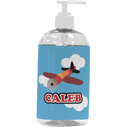 Airplane Plastic Soap / Lotion Dispenser (16 oz - Large - White) (Personalized)