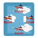 Airplane Light Switch Cover (2 Toggle Plate) (Personalized)