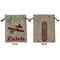 Airplane Medium Burlap Gift Bag - Front and Back