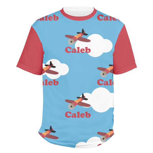Custom Airplane Men's Crew T-Shirt - Medium (Personalized)