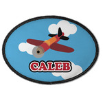 Airplane Iron On Oval Patch w/ Name or Text