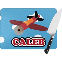 Airplane Rectangular Glass Cutting Board (Personalized)