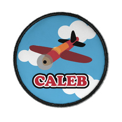 Airplane Iron On Round Patch w/ Name or Text