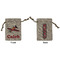 Airplane Small Burlap Gift Bag - Front and Back