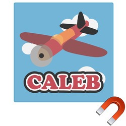 Airplane Square Car Magnet - 10" (Personalized)
