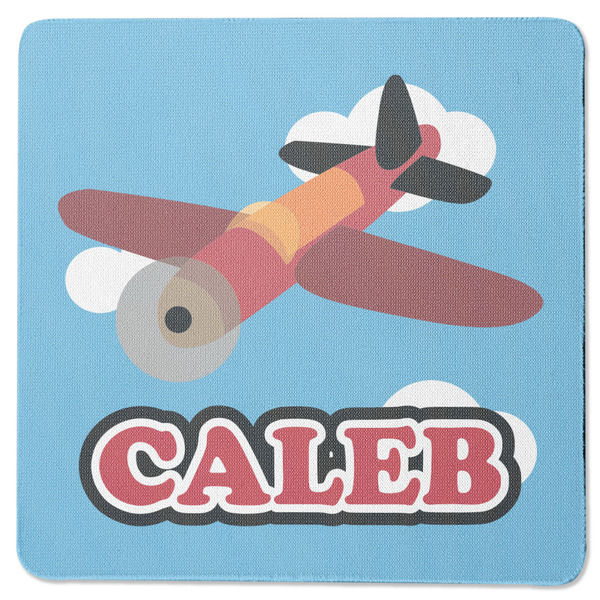 Custom Airplane Square Rubber Backed Coaster (Personalized)