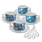 Airplane Tea Cup - Set of 4 (Personalized)