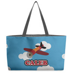 Airplane Beach Totes Bag - w/ Black Handles (Personalized)