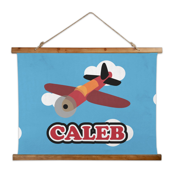 Custom Airplane Wall Hanging Tapestry - Wide (Personalized)