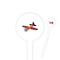 Airplane White Plastic 4" Food Pick - Round - Closeup