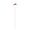 Airplane White Plastic 4" Food Pick - Round - Single Pick