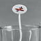 Airplane White Plastic 7" Stir Stick - Oval - Main