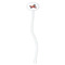 Airplane White Plastic 7" Stir Stick - Oval - Single Stick