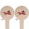 Airplane Wooden 4" Food Pick - Round - Double Sided - Front & Back