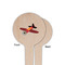 Airplane Wooden 4" Food Pick - Round - Single Sided - Front & Back