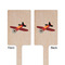 Airplane Wooden 6.25" Stir Stick - Rectangular - Double Sided - Front & Back