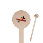 Airplane Round Wooden Stir Sticks