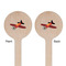 Airplane Wooden 6" Stir Stick - Round - Double Sided - Front & Back