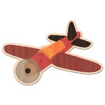 Airplane Genuine Maple or Cherry Wood Sticker