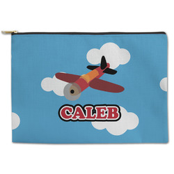 Airplane Zipper Pouch - Large - 12.5"x8.5" (Personalized)