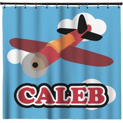 Airplane Shower Curtain - 71" x 74" (Personalized)
