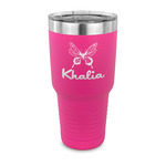 Butterflies 30 oz Stainless Steel Tumbler - Pink - Single Sided (Personalized)