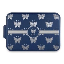 Butterflies Aluminum Baking Pan with Navy Lid (Personalized)