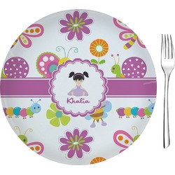 Butterflies Glass Appetizer / Dessert Plate 8" (Personalized)