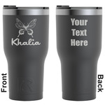 Butterflies RTIC Tumbler - Black - Engraved Front & Back (Personalized)