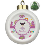 Butterflies Ceramic Ball Ornament - Christmas Tree (Personalized)