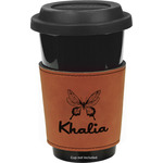 Butterflies Leatherette Cup Sleeve - Single Sided (Personalized)