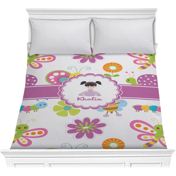 Custom Butterflies Comforter - Full / Queen (Personalized)