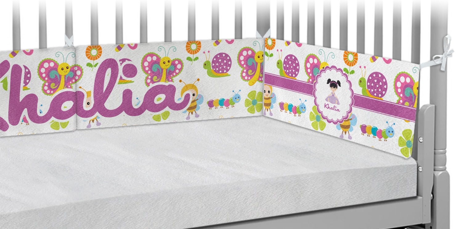 Butterflies Crib Bumper Pads Personalized Youcustomizeit