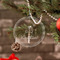 Butterflies Engraved Glass Ornaments - Round (Lifestyle)