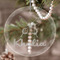 Butterflies Engraved Glass Ornaments - Round-Main Parent