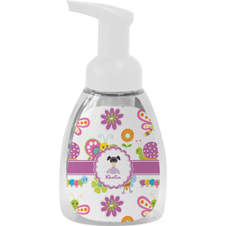 Butterflies Foam Soap Bottle - White (Personalized)