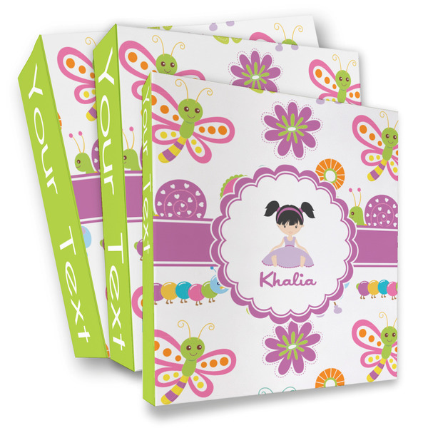 Custom Butterflies 3 Ring Binder - Full Wrap (Personalized)