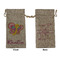 Butterflies Large Burlap Gift Bags - Front & Back