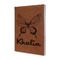 Butterflies Leather Sketchbook - Small - Double Sided - Angled View