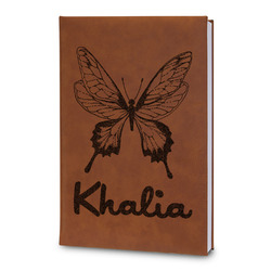 Butterflies Leatherette Journal - Large - Double Sided (Personalized)