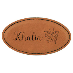 Butterflies Leatherette Oval Name Badge with Magnet (Personalized)