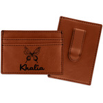 Butterflies Leatherette Wallet with Money Clip (Personalized)