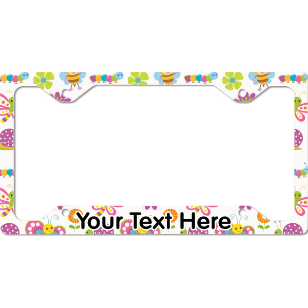 Custom Butterflies License Plate Frame - Style C (Personalized)