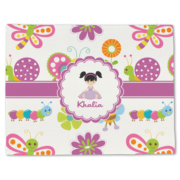 Custom Butterflies Single-Sided Linen Placemat - Single w/ Name or Text